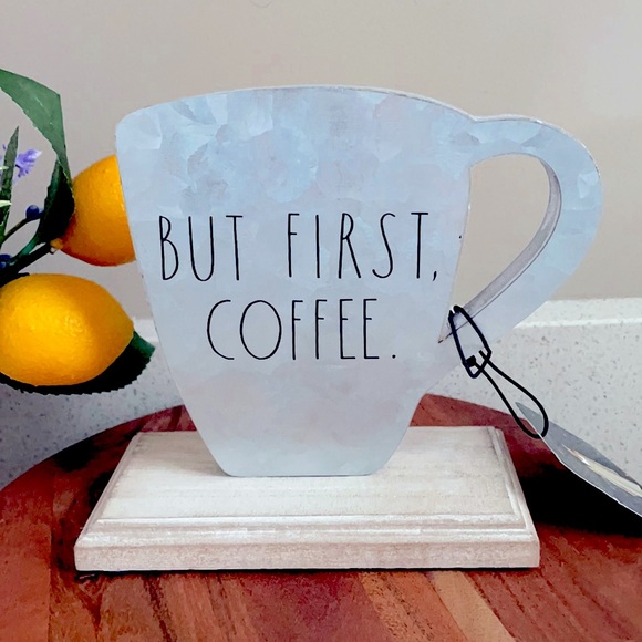 Rae Dunn Other - ☕️RAE DUNN BUT FIRST COFFEE GALVANIZED WOODEN SIGN